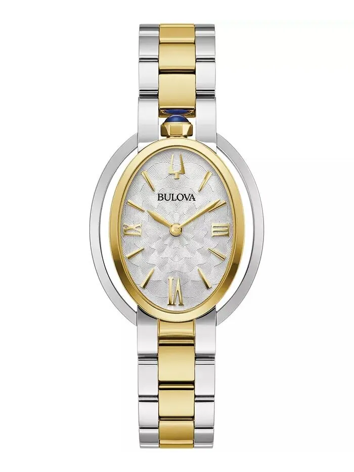 Женские двухцветные часы-браслет Rubaiyat из нержавеющей стали, 29 мм Bulova