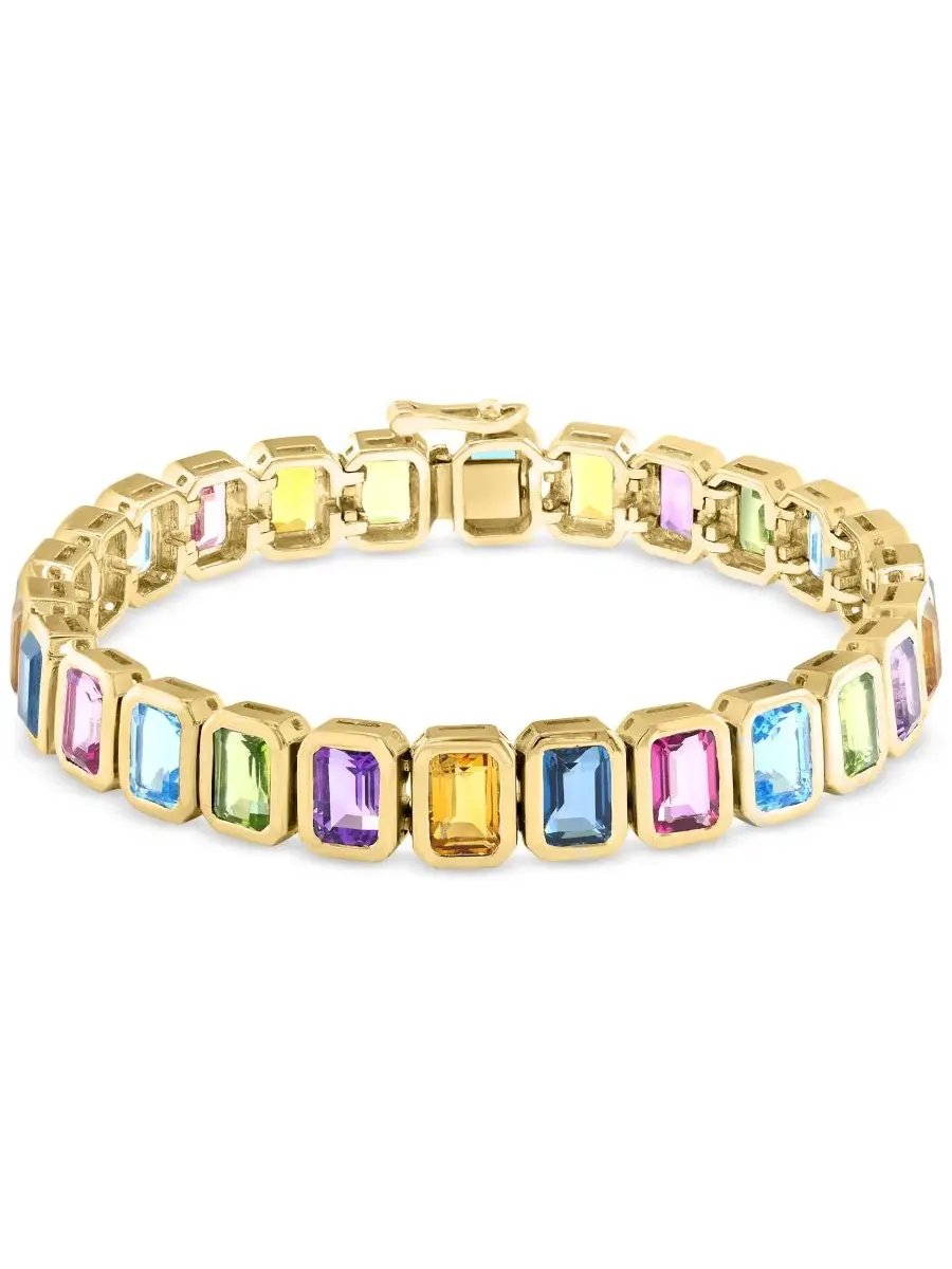 Браслет EFFY Multi-Gemstone Flex Bracelet (общий вес 25,5 карата) из стерлингового серебра с — изображение 1 из 3