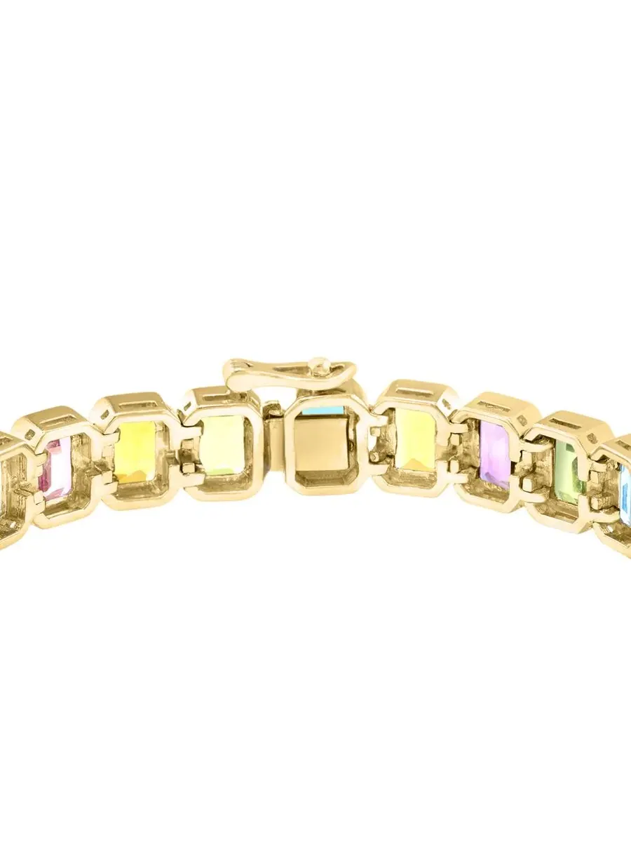 Браслет EFFY Multi-Gemstone Flex Bracelet (общий вес 25,5 карата) из стерлингового серебра с — изображение 3 из 3