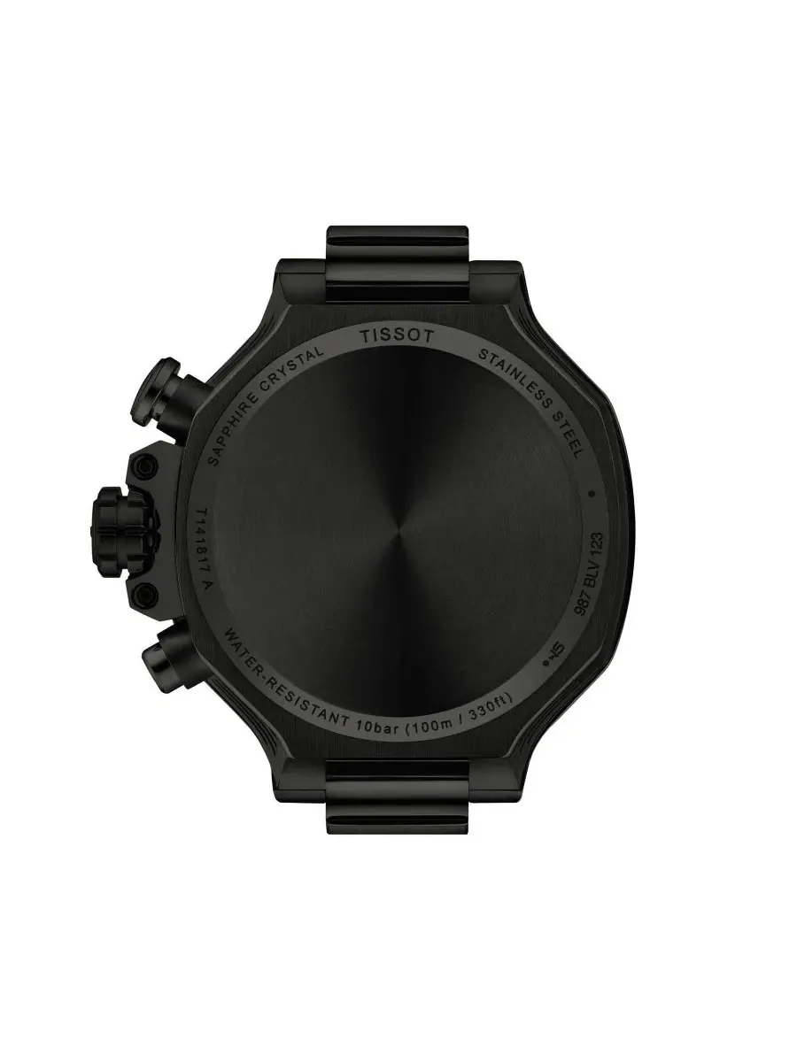 Часы унисекс с черным силиконовым браслетом, 38 мм Tissot — изображение 3 из 5, оттенок черный