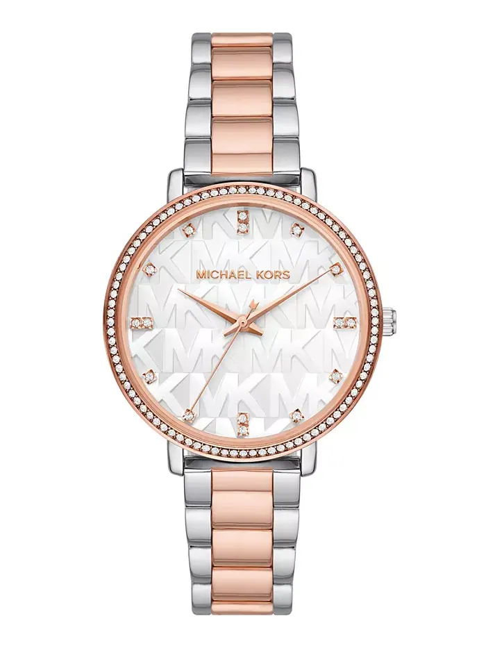 Женские часы Pyper с тремя стрелками и двухцветным браслетом 38 мм Michael Kors — изображение 1 из 5, оттенок нет