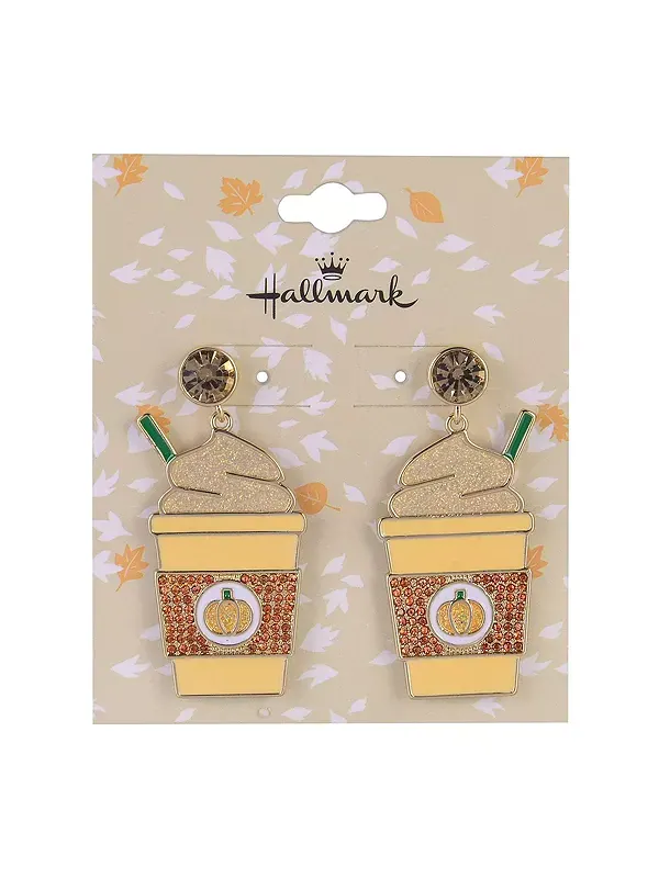 Серьги со вкусом тыквы и специй латте Hallmark — изображение 2 из 4, оттенок мульти