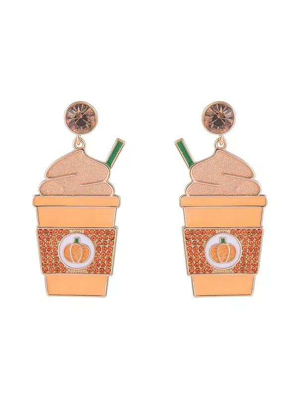 Серьги со вкусом тыквы и специй латте Hallmark — изображение 3 из 4, оттенок мульти