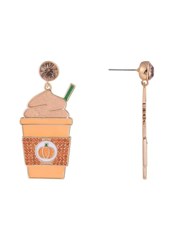 Серьги со вкусом тыквы и специй латте Hallmark — изображение 4 из 4, оттенок мульти