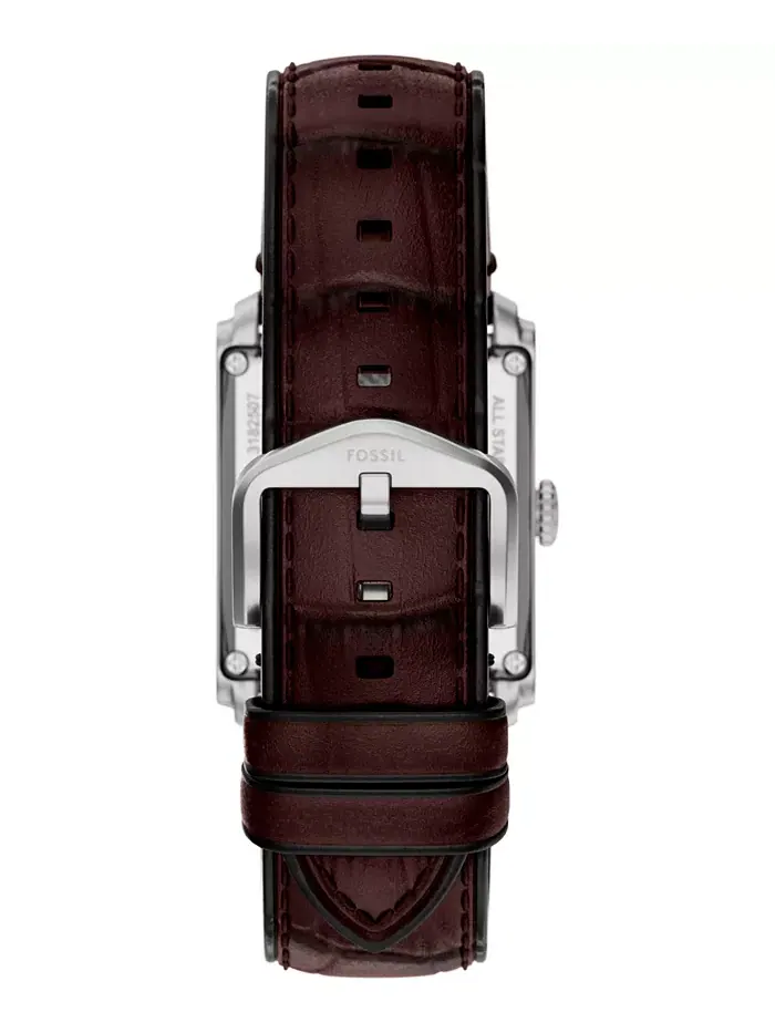 Мужские часы Carraway Automatic с коричневым крокодиловым ремешком, 30mm Fossil — изображение 2 из 8