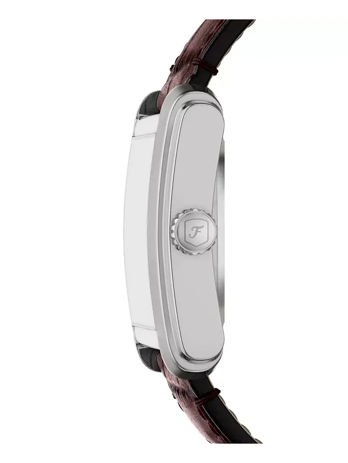 Мужские часы Carraway Automatic с коричневым крокодиловым ремешком, 30mm Fossil — изображение 3 из 8