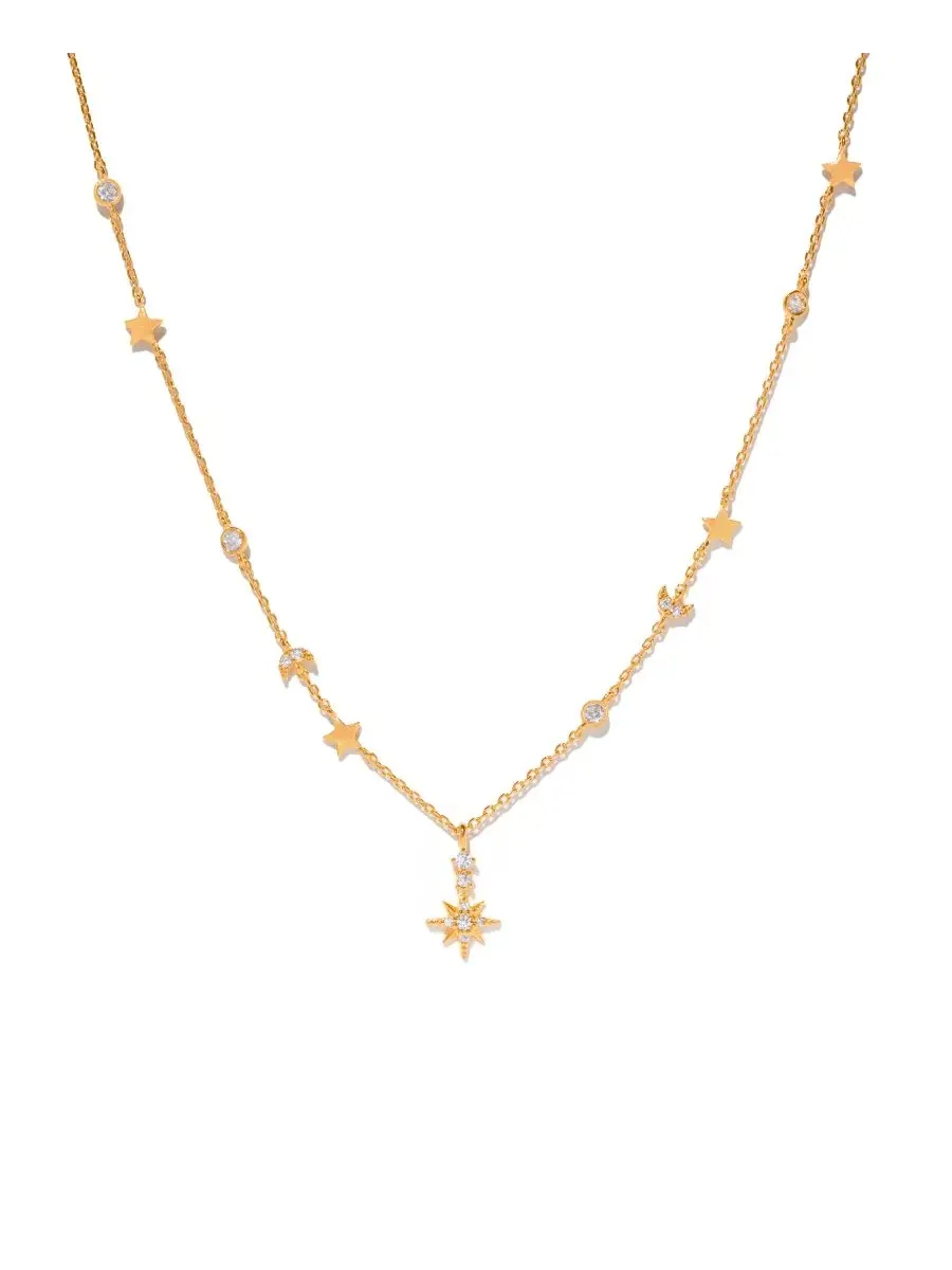 Кулон на цепочке Gold-Plated Crystal Starbeam Girls Crew — изображение 1 из 4, оттенок золото