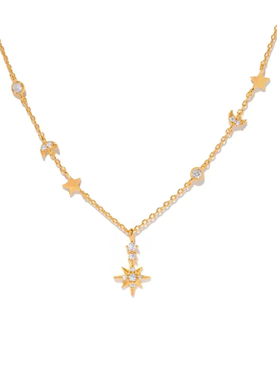 Кулон на цепочке Gold-Plated Crystal Starbeam Girls Crew — изображение 2 из 4, оттенок золото