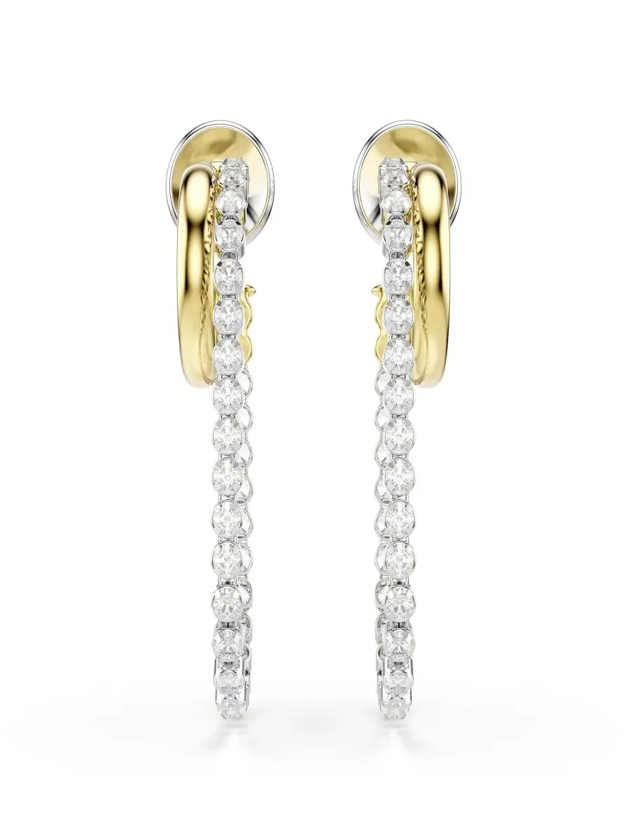 Серьги-подвески с кристаллами Swarovski — изображение 2 из 6, оттенок мульти