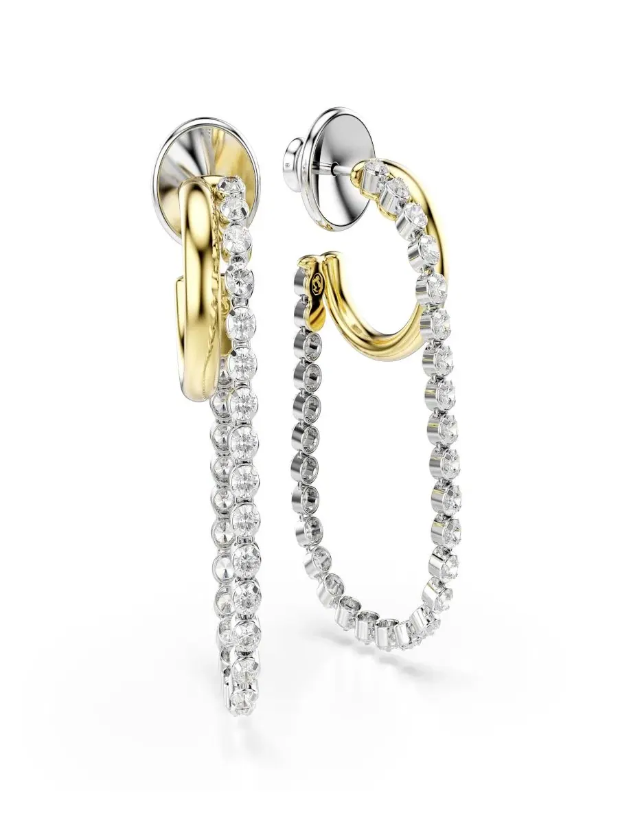 Серьги-подвески с кристаллами Swarovski — изображение 3 из 6, оттенок мульти