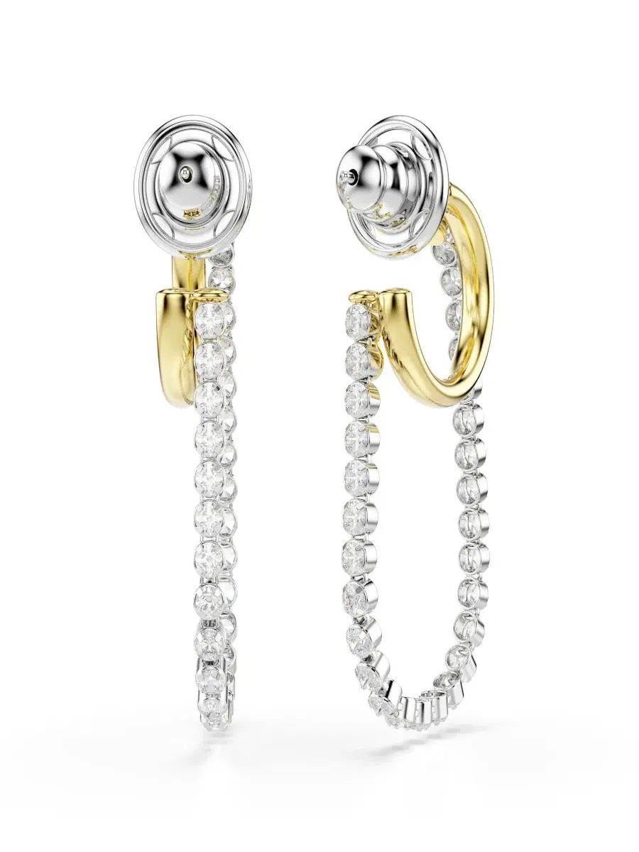 Серьги-подвески с кристаллами Swarovski — изображение 4 из 6, оттенок мульти