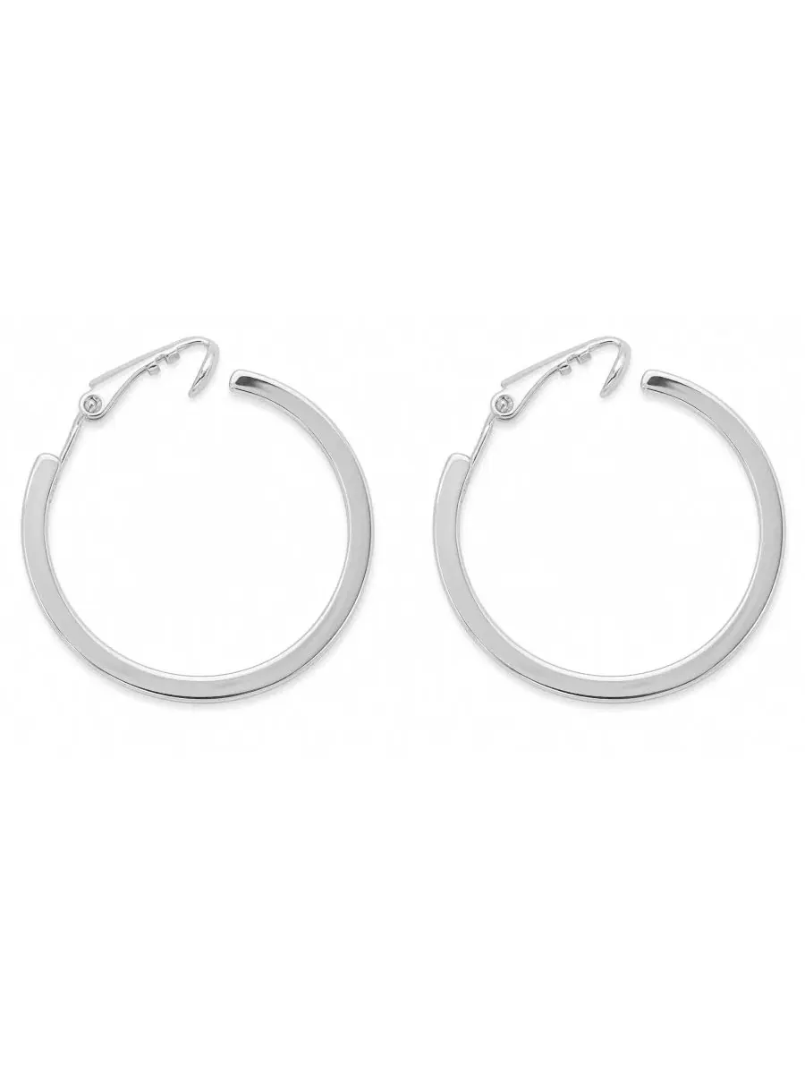 Серьги-пусеты с кристаллами, модель Cubic Zirconia Medium In & Out Clip-On Hoop Earrings And Now — изображение 3 из 4