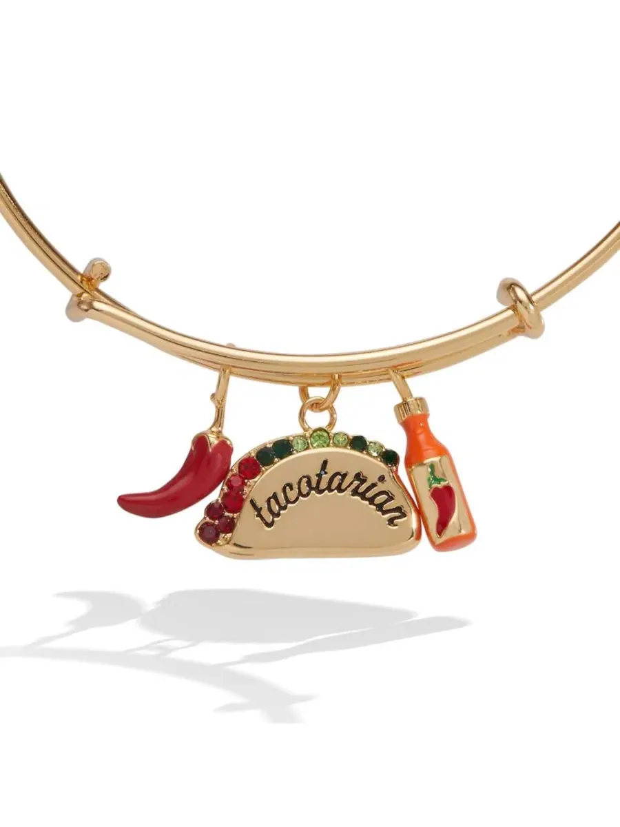 Браслет-пружинка с подвесками Taco Multi Charm Alex and Ani — изображение 2 из 3, оттенок золото