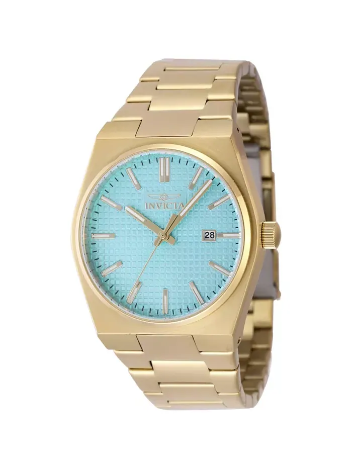 Мужские часы Speedway Quartz 3 Hand с голубым циферблатом, модель 48401 Invicta — изображение 2 из 2, оттенок золото