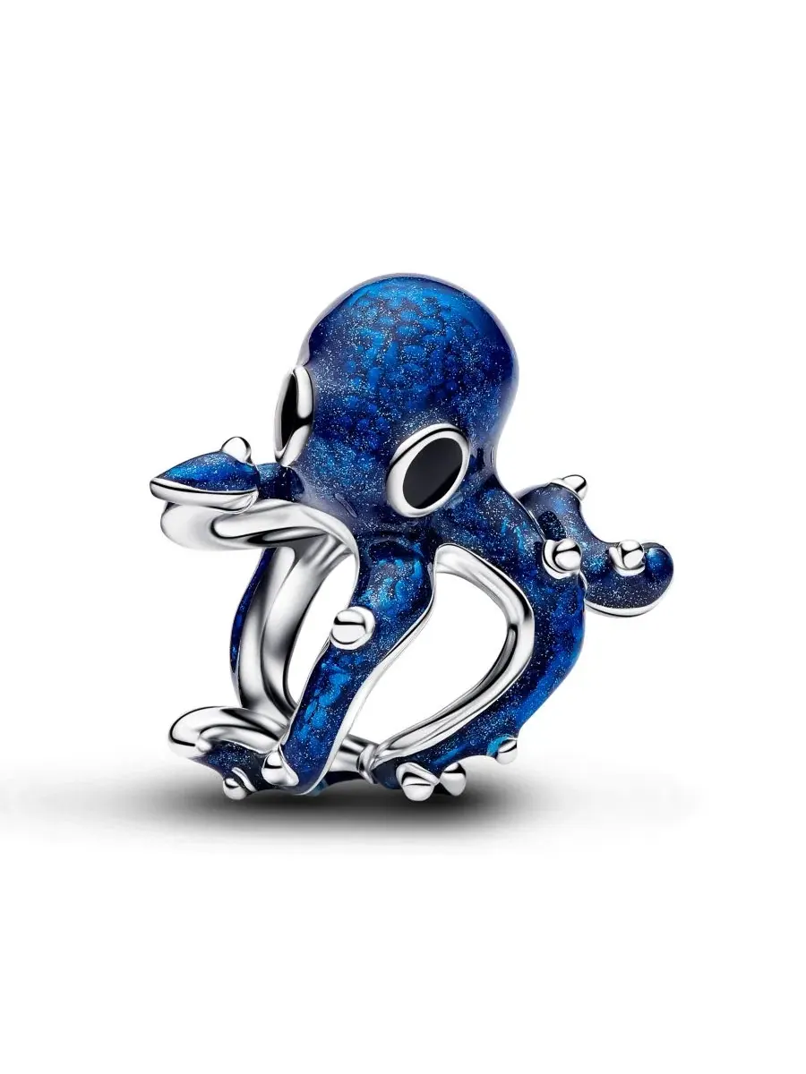 Подвеска «Синий осьминог» Pandora — изображение 1 из 4, оттенок серебристый