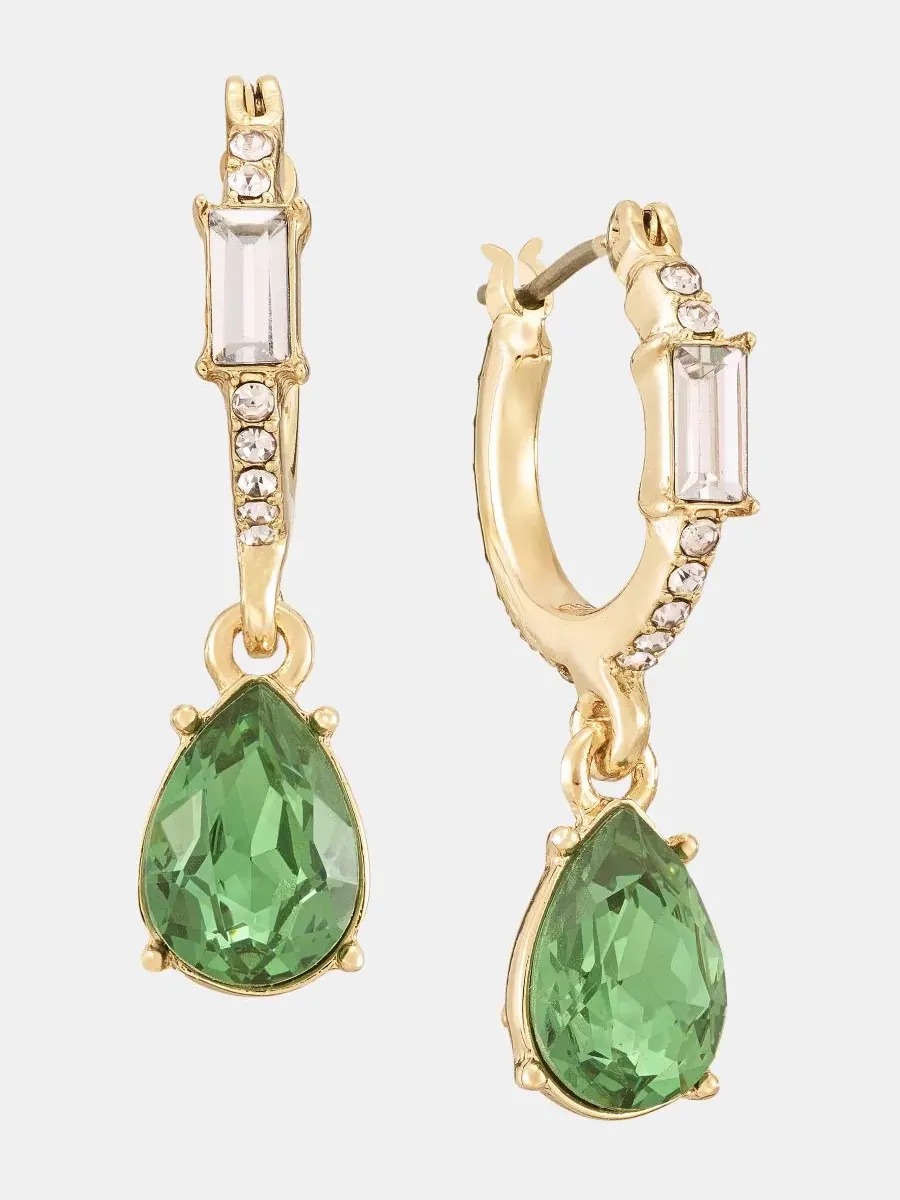Серьги-кольца с кристаллами грушевидной формы Givenchy — изображение 2 из 3