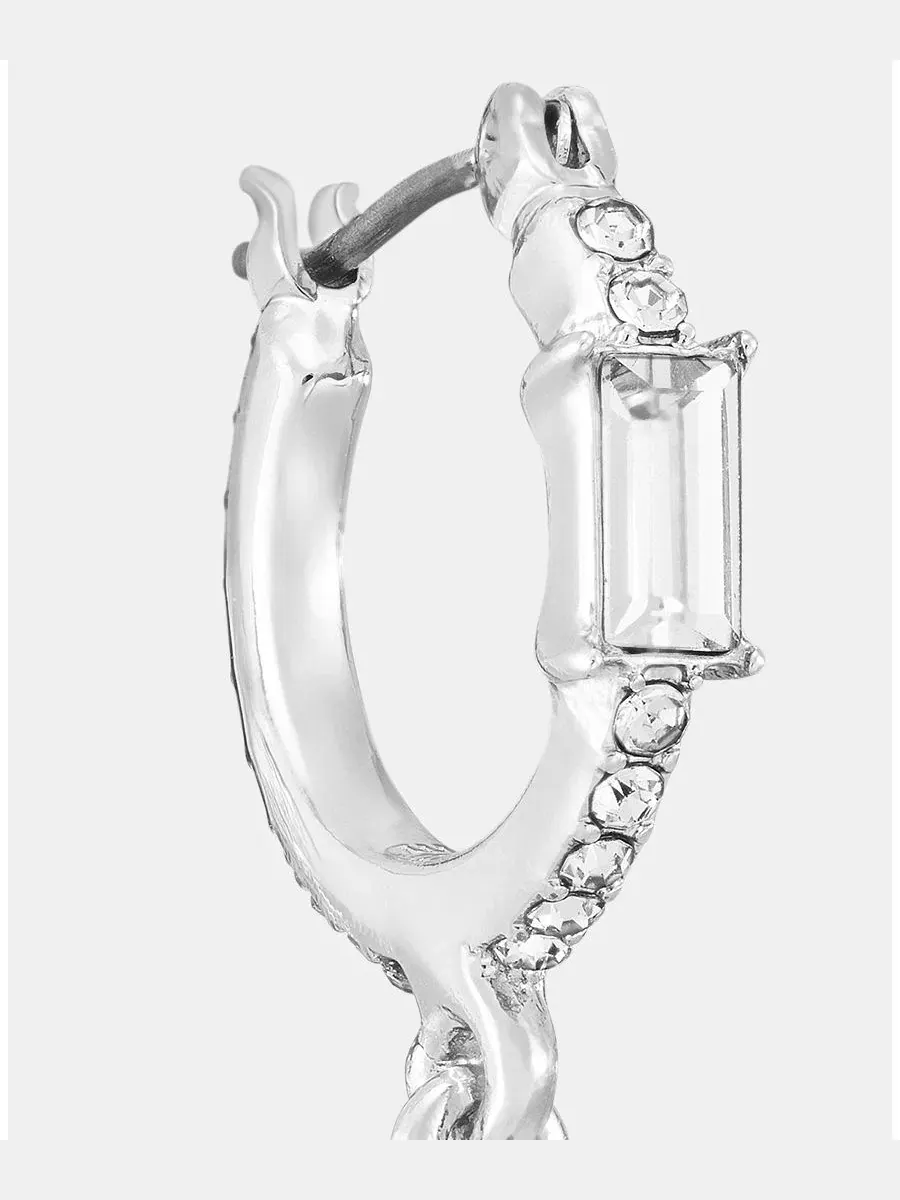 Серьги-кольца с кристаллами грушевидной формы Givenchy — изображение 3 из 3, оттенок темно-синий