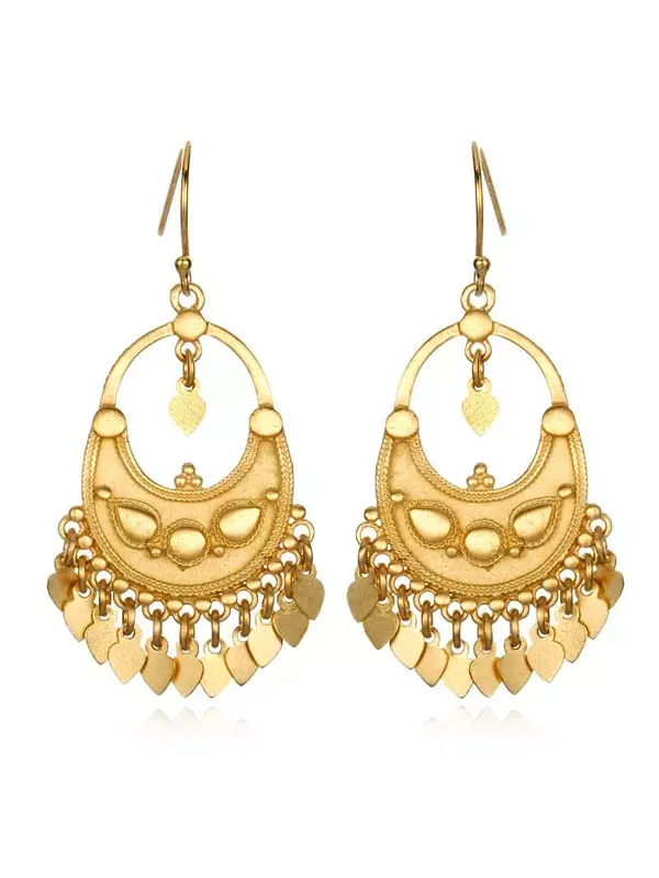 Золотые вуали - серьги-люстры в форме лепестков Satya Jewelry — изображение 1 из 2, оттенок золото