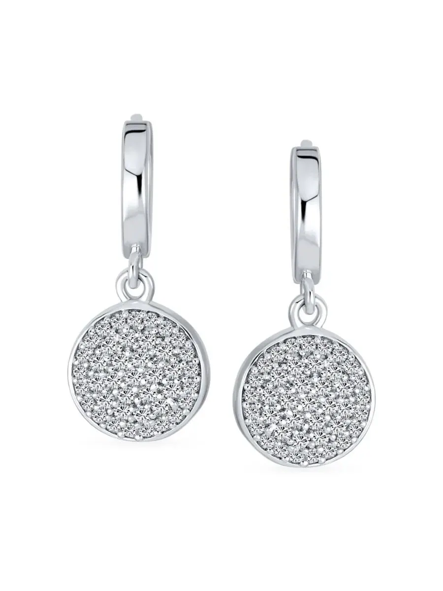 Серьги-кольца с подвеской в виде звезды, из стерлингового серебра .925 Bling Jewelry — изображение 2 из 4, оттенок прозрачный