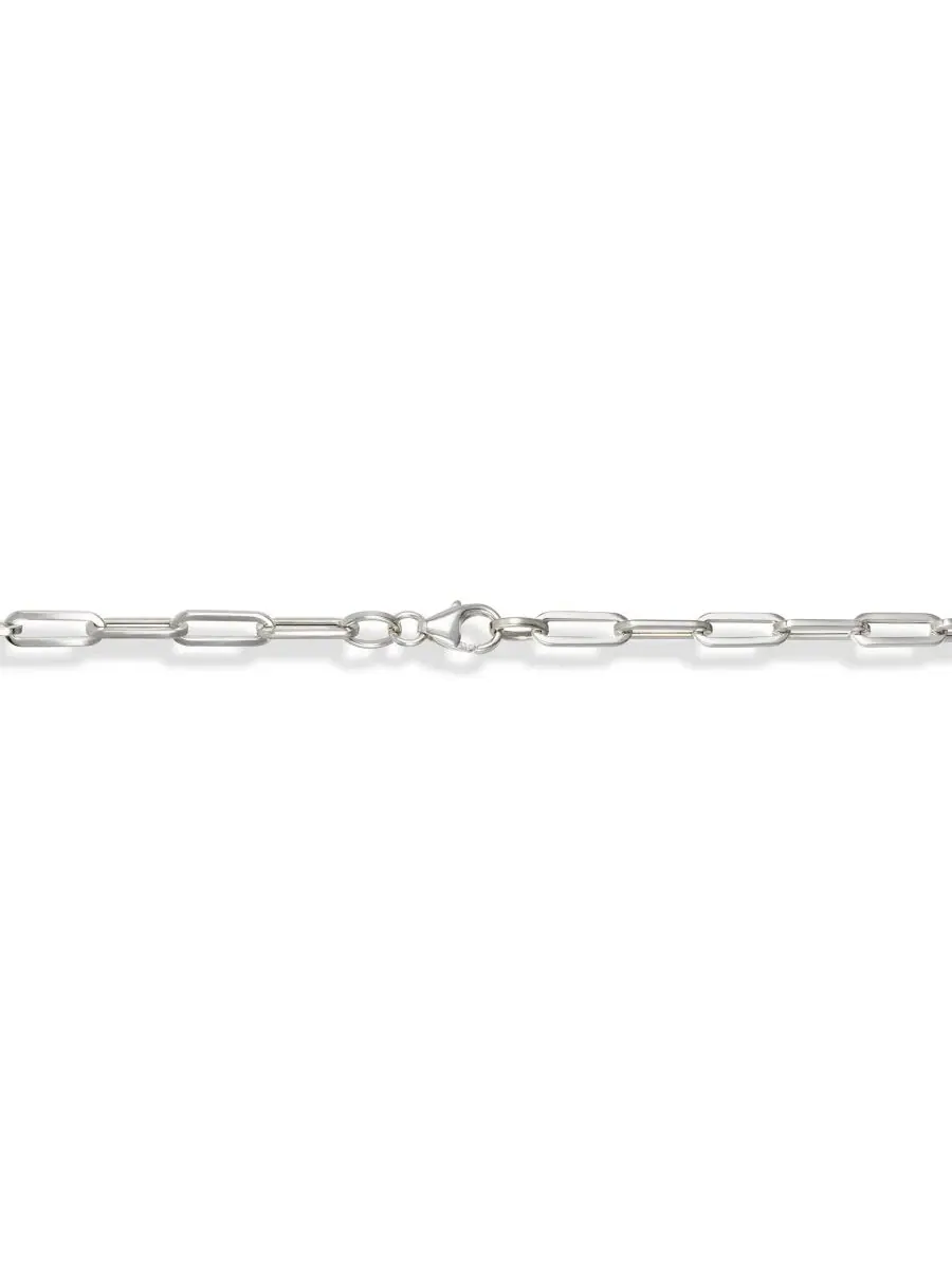Колье-цепочка Paperclip Chain 20" в 10k белом золоте Italian Gold — изображение 2 из 3, оттенок золотистый