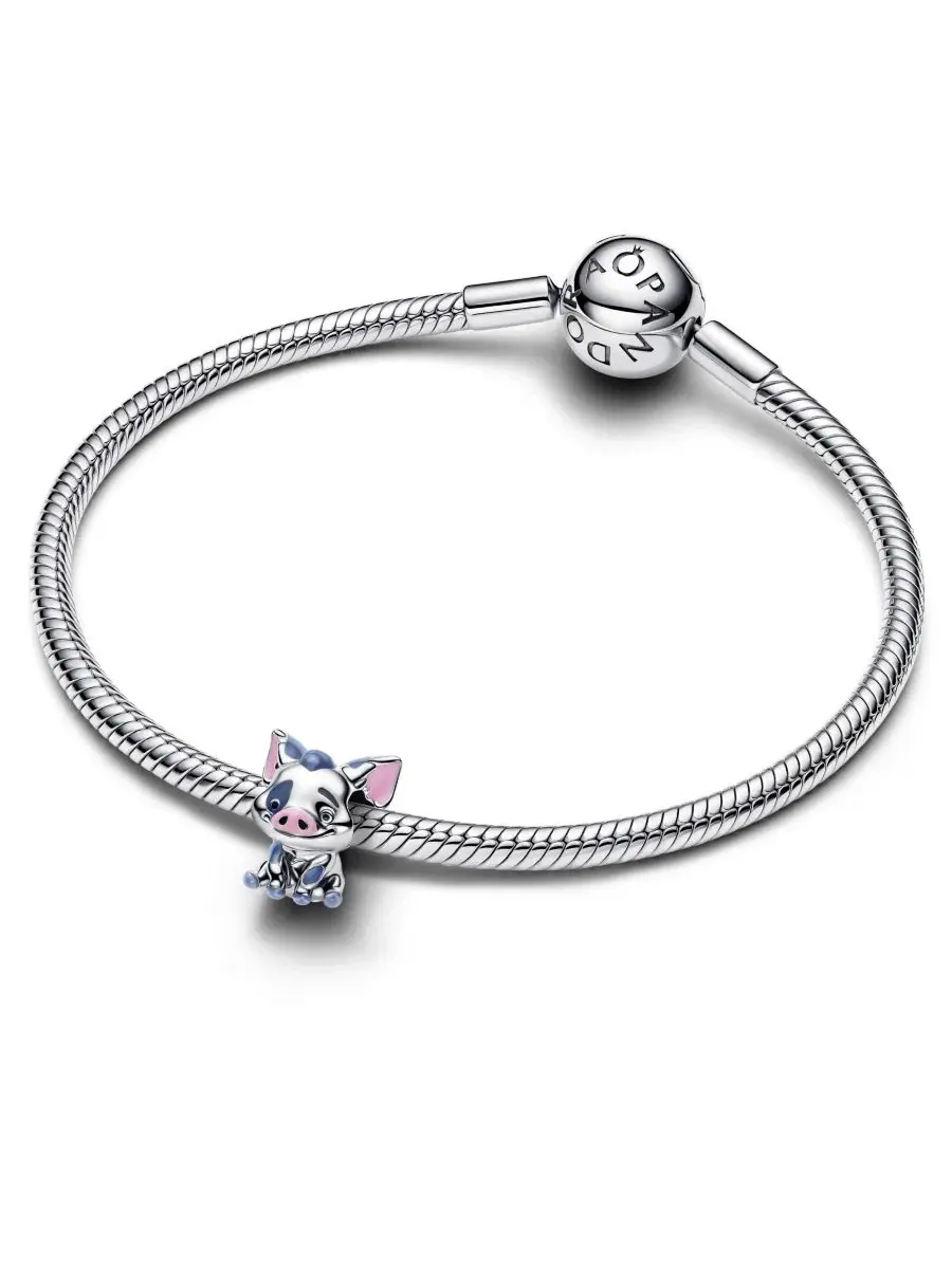 Подвеска с поросенком Пуа Disney Moana Pua The Pig Charm Pandora — изображение 3 из 4, оттенок серебристый
