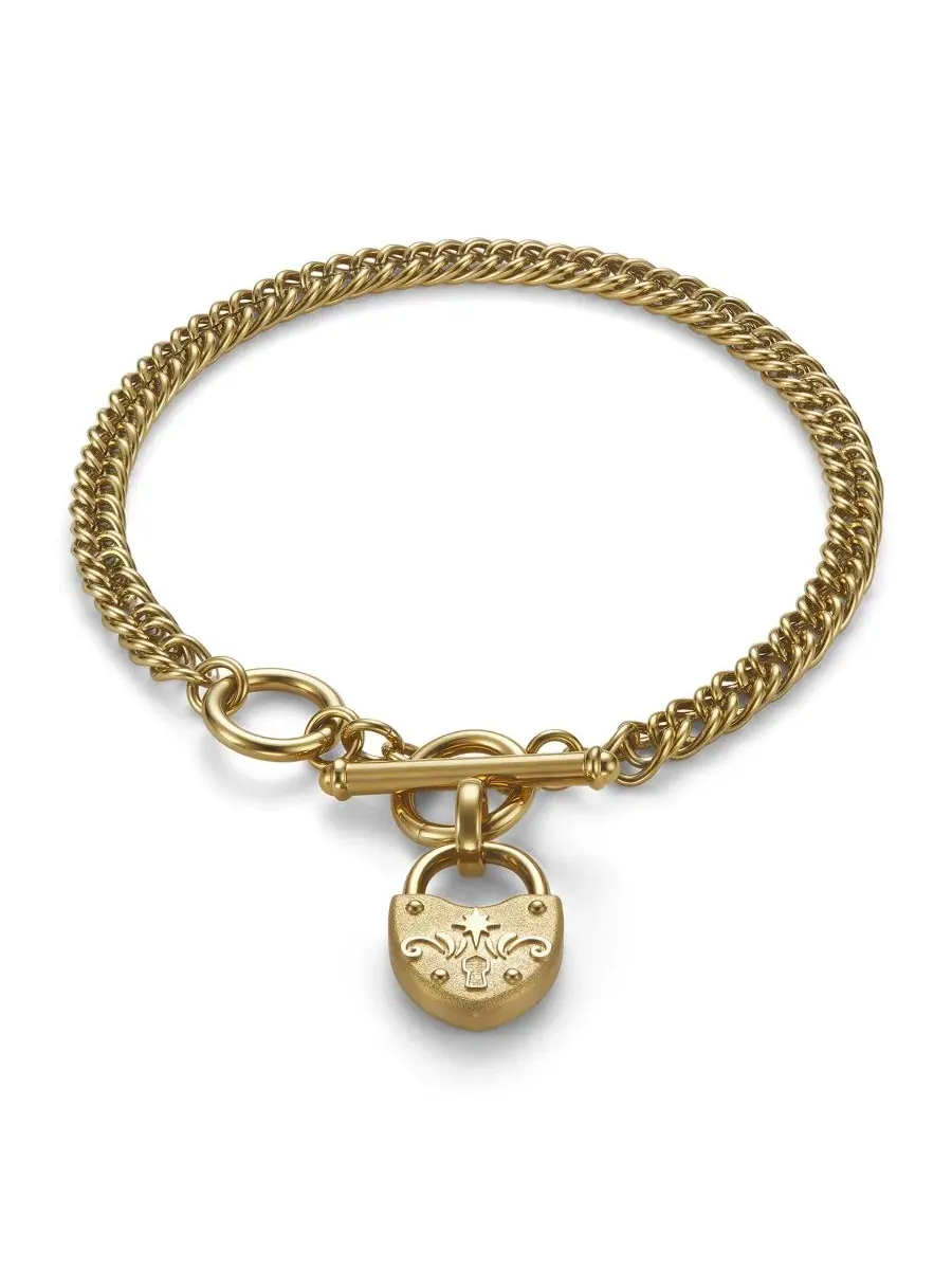 Браслет с замком-сердечком Olivia Burton — изображение 2 из 6, оттенок золото