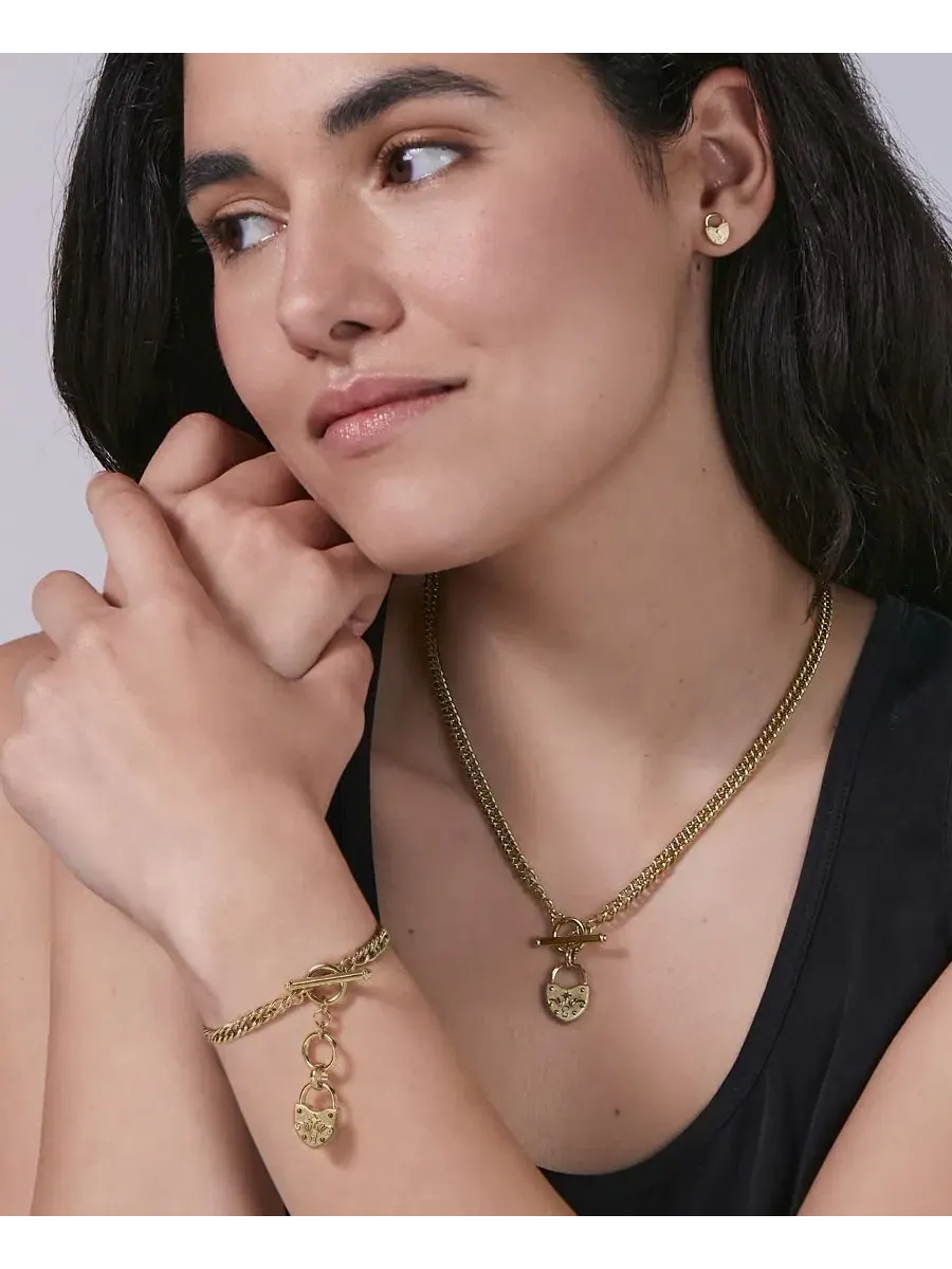 Браслет с замком-сердечком Olivia Burton — изображение 5 из 6, оттенок золото