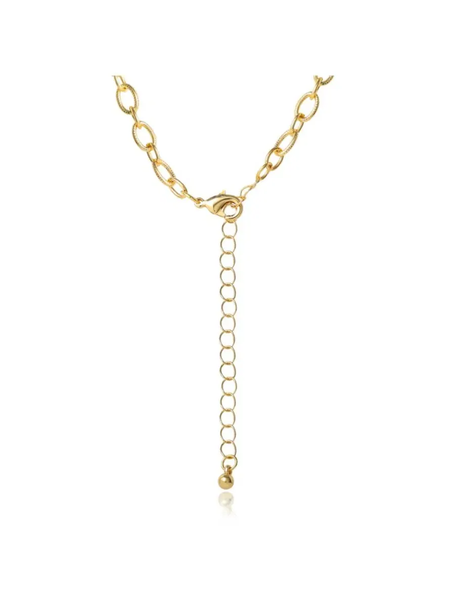 Колье Ocean Charms для женщин, массивное золотистое колье с подвесками Jessica Simpson — изображение 5 из 6