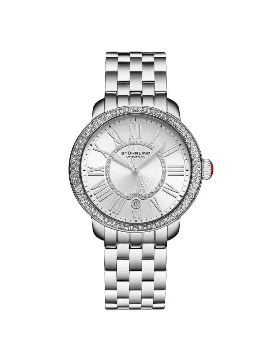 Женские кварцевые часы Celestia 4080, 38 мм, безель со стразами Swarovski, циферблат с римскими — изображение 1 из 5