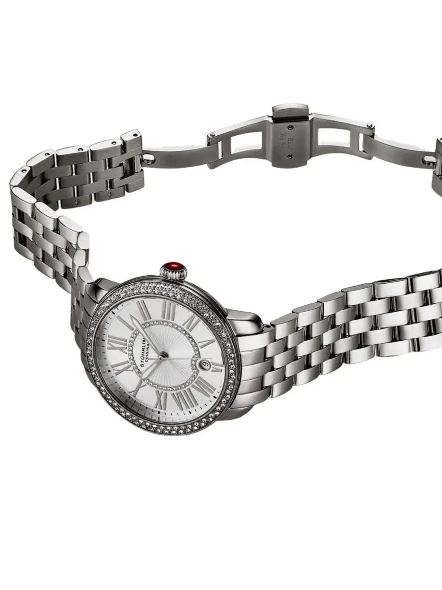 Женские кварцевые часы Celestia 4080, 38 мм, безель со стразами Swarovski, циферблат с римскими — изображение 3 из 5