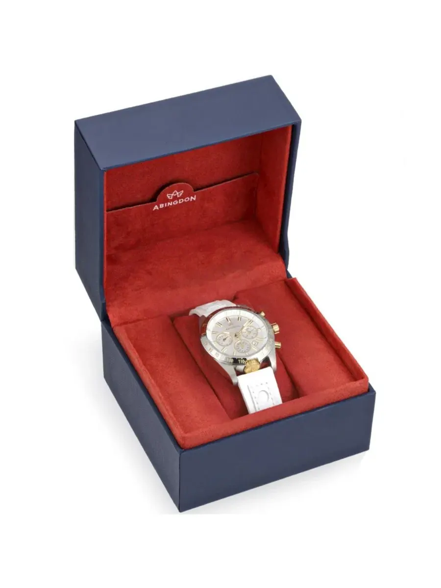 Женские многофункциональные часы Jordan Chronograph с кожаным ремешком цвета шампанского, диаметр — изображение 7 из 7