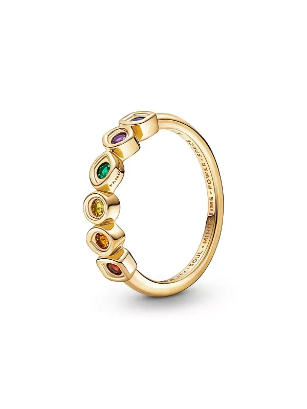 Кольцо Crystal Stone x Marvel The Avengers Infinity Stones Pandora — изображение 1 из 4, оттенок золото