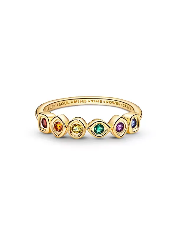 Кольцо Crystal Stone x Marvel The Avengers Infinity Stones Pandora — изображение 2 из 4, оттенок золото
