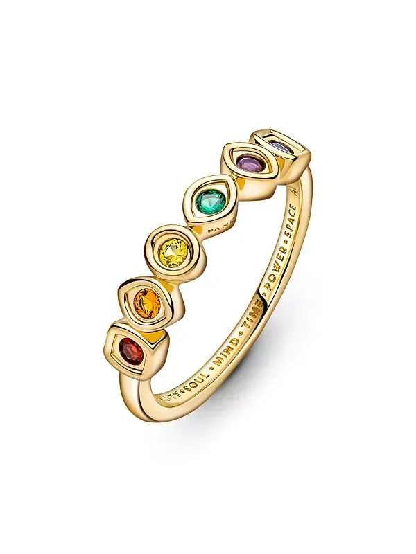 Кольцо Crystal Stone x Marvel The Avengers Infinity Stones Pandora — изображение 4 из 4, оттенок золото