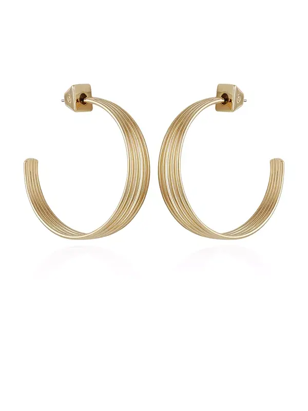 Серьги-Кольца открытого типа золотистого оттенка Vince Camuto