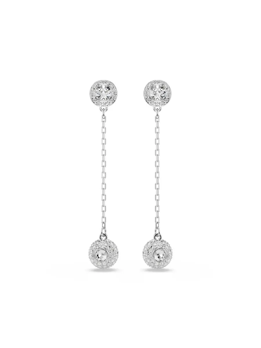 Серьги-подвески Una Angelic с родиевым покрытием Swarovski — изображение 1 из 8, оттенок серебристый прозрачный