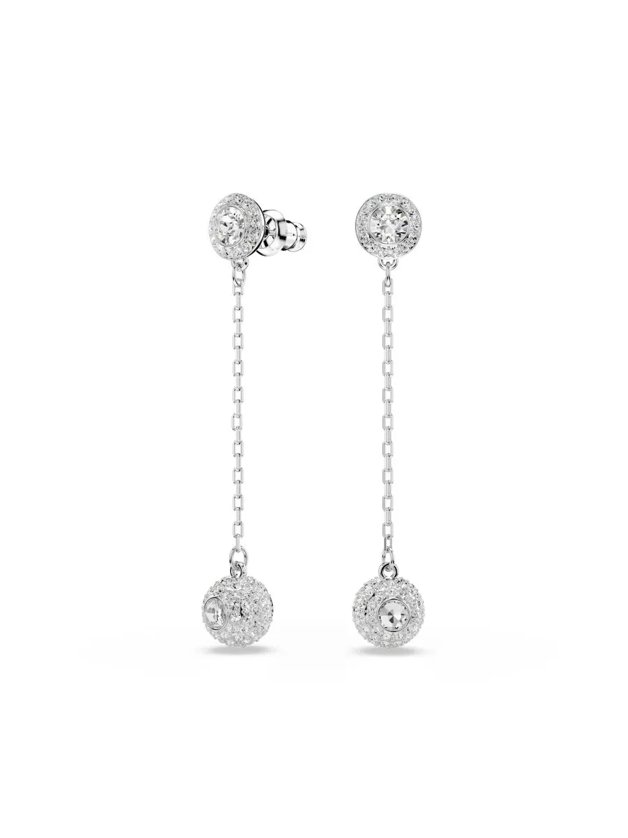 Серьги-подвески Una Angelic с родиевым покрытием Swarovski — изображение 2 из 8, оттенок серебристый прозрачный