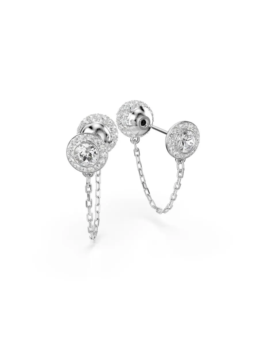 Серьги-подвески Una Angelic с родиевым покрытием Swarovski — изображение 3 из 8, оттенок серебристый прозрачный