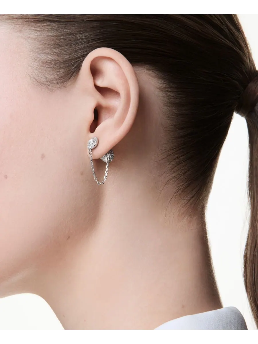 Серьги-подвески Una Angelic с родиевым покрытием Swarovski — изображение 5 из 8, оттенок серебристый прозрачный