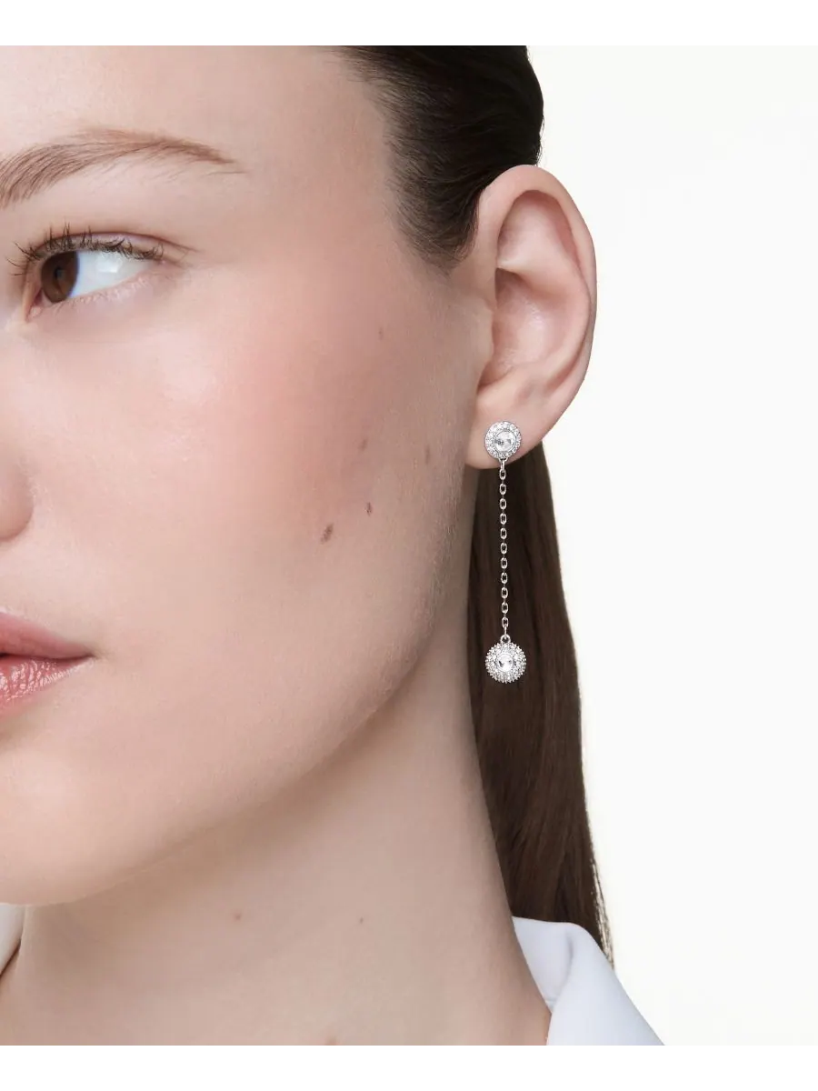 Серьги-подвески Una Angelic с родиевым покрытием Swarovski — изображение 6 из 8, оттенок серебристый прозрачный