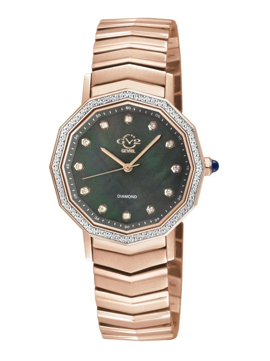Женские часы Spello II Swiss Quartz Diamond IP Stainless Steel Bracelet Watch GV2 by Gevril — изображение 1 из 3