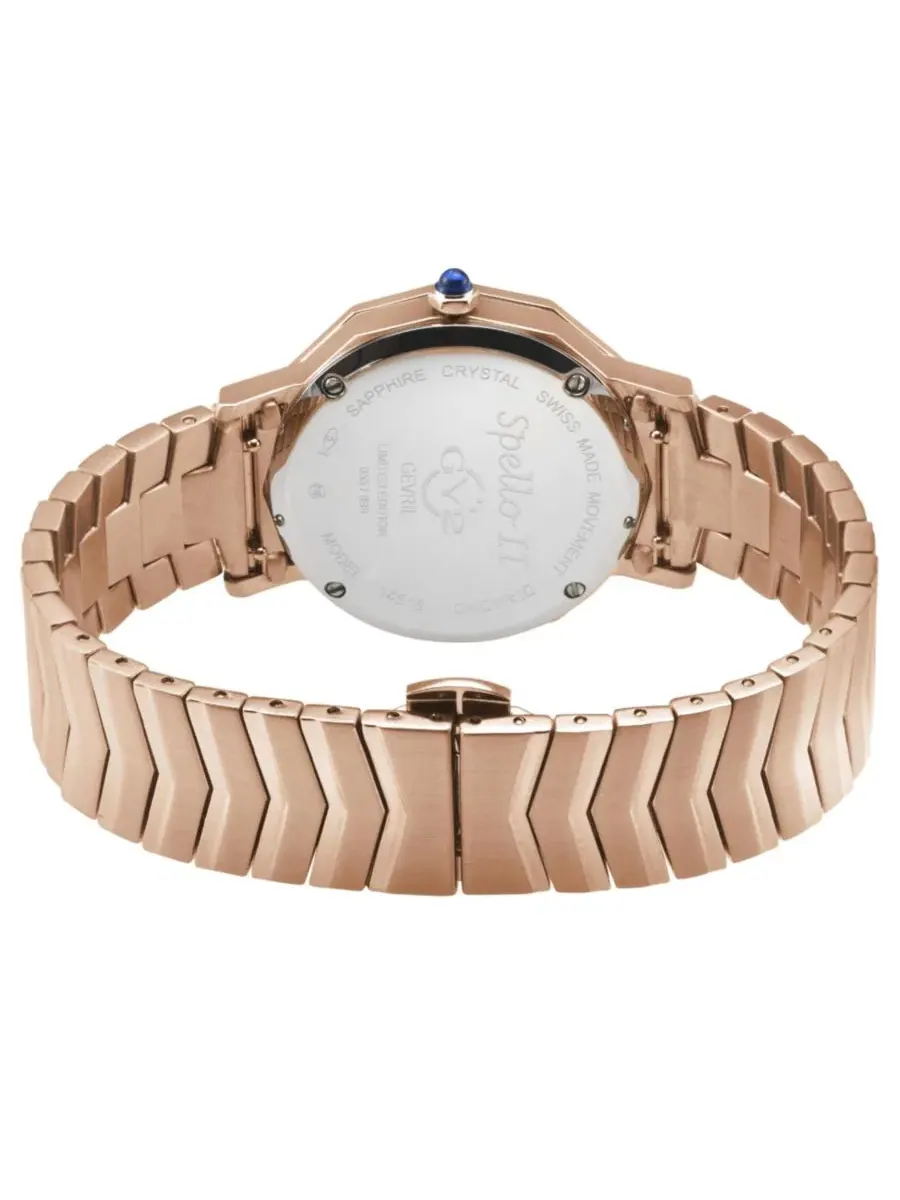 Женские часы Spello II Swiss Quartz Diamond IP Stainless Steel Bracelet Watch GV2 by Gevril — изображение 2 из 3