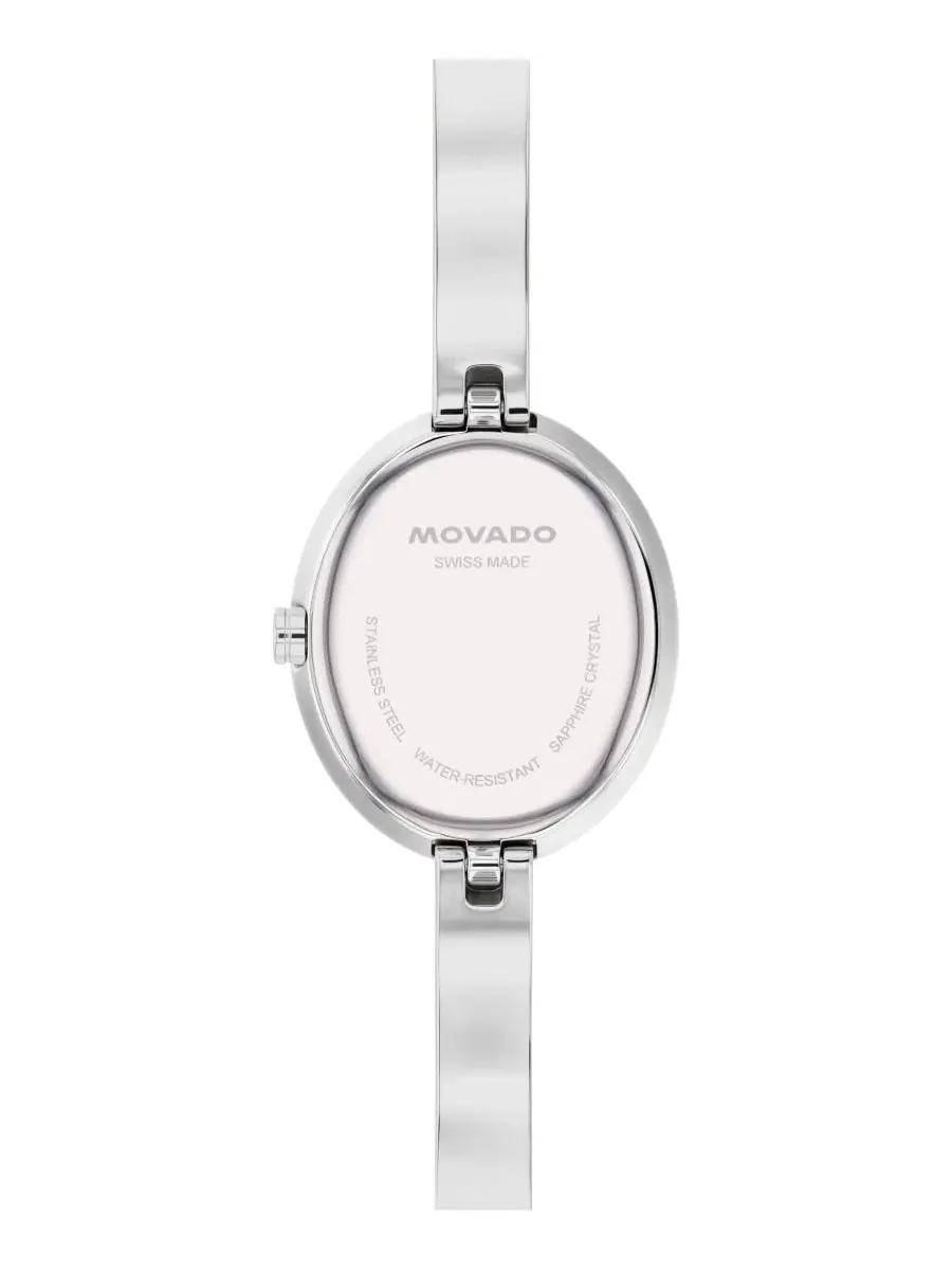 Женские часы Museum Bangle Oval Lab Grown Diamond Swiss Quartz Silver Stainless Steel Movado — изображение 3 из 3