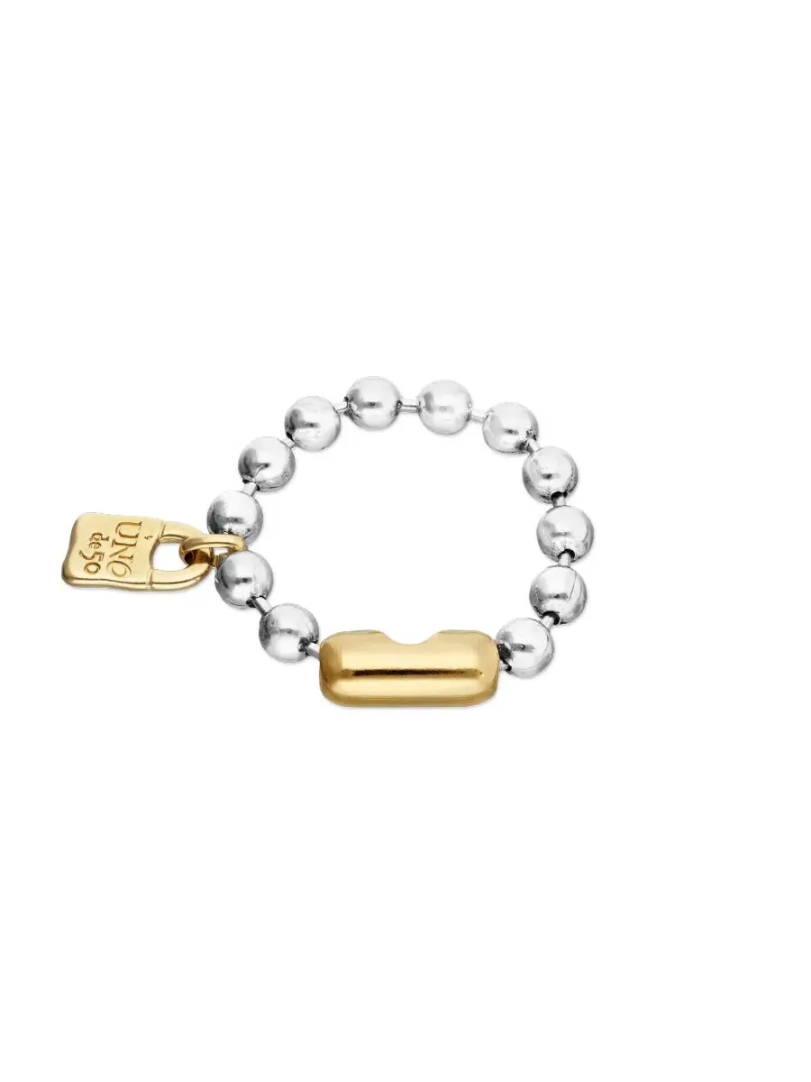 Браслет из стерлингового серебра с позолотой 18K, Bicolor UNOde50 — изображение 1 из 4, оттенок мульти