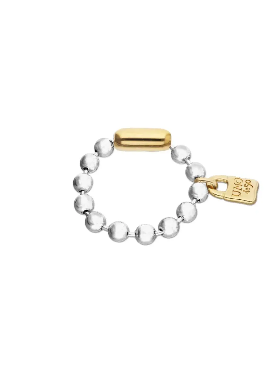 Браслет из стерлингового серебра с позолотой 18K, Bicolor UNOde50 — изображение 2 из 4, оттенок мульти
