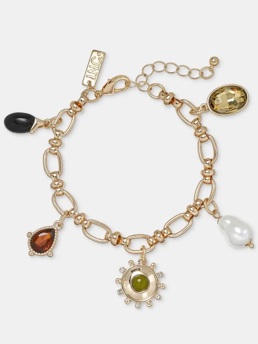 Браслет-шакер с камнями Statement Stones Shaky Charm I.N.C. International Concepts — изображение 1 из 4, оттенок мульти