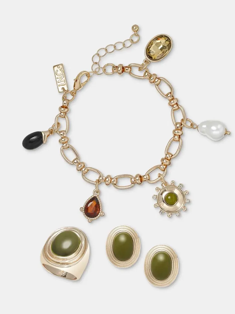 Браслет-шакер с камнями Statement Stones Shaky Charm I.N.C. International Concepts — изображение 4 из 4, оттенок мульти