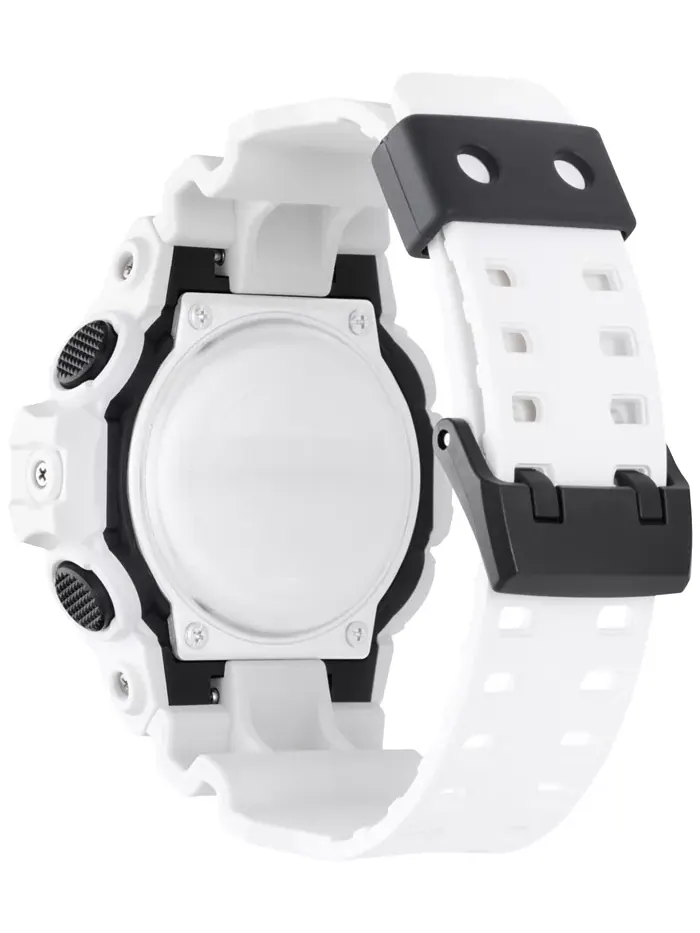 Мужские аналого-цифровые часы с белым ремешком из смолы 54 мм GA700-7A G-Shock — изображение 3 из 5, оттенок белый/черный