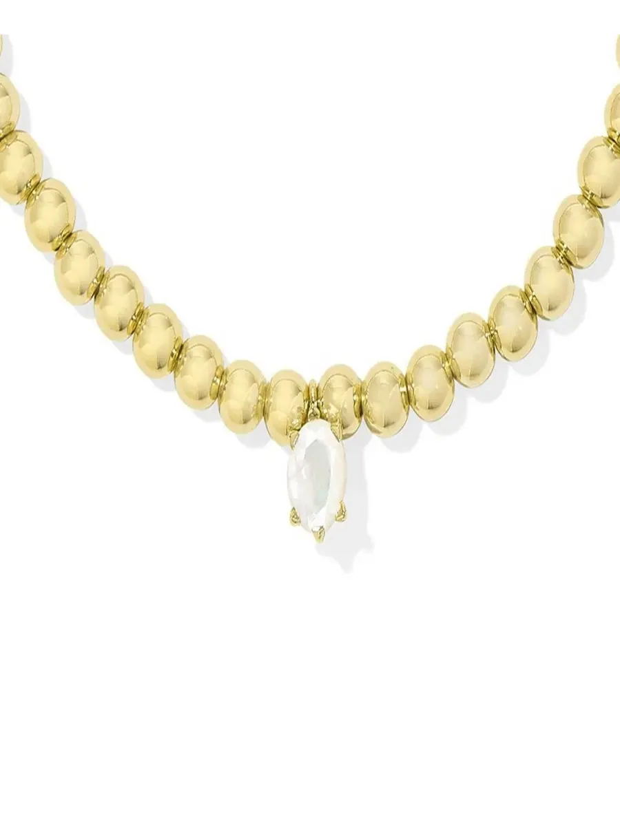 Эластичный браслет Cailin с кубическим цирконием Kendra Scott — изображение 2 из 3, оттенок золотистый/белый