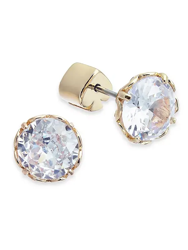 Серьги-Гвоздики с кристаллами Kate Spade New York — изображение 1 из 2, оттенок прозрачный/золотистый